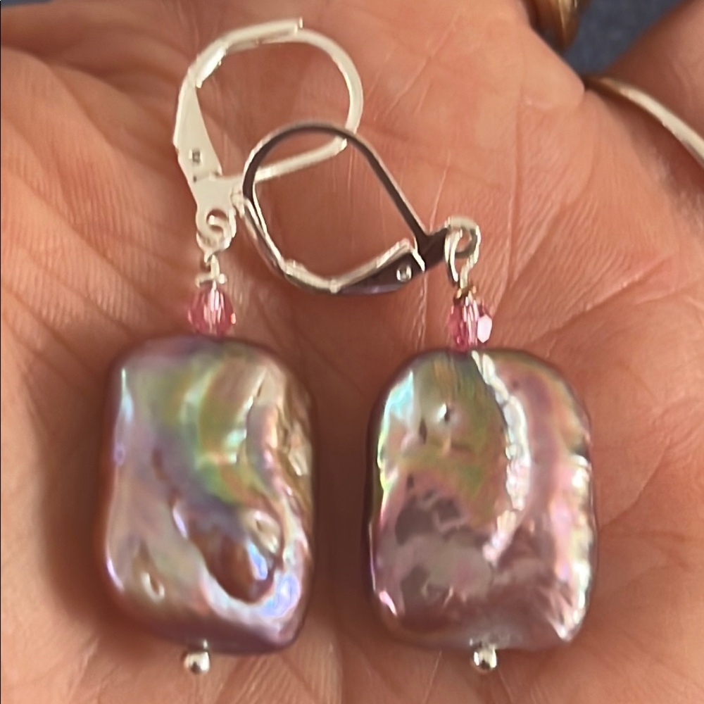 Freshwater Pearl & Swarovski Crystal Earrings